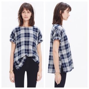 Madewell Oversized Tee in Emporia Plaid